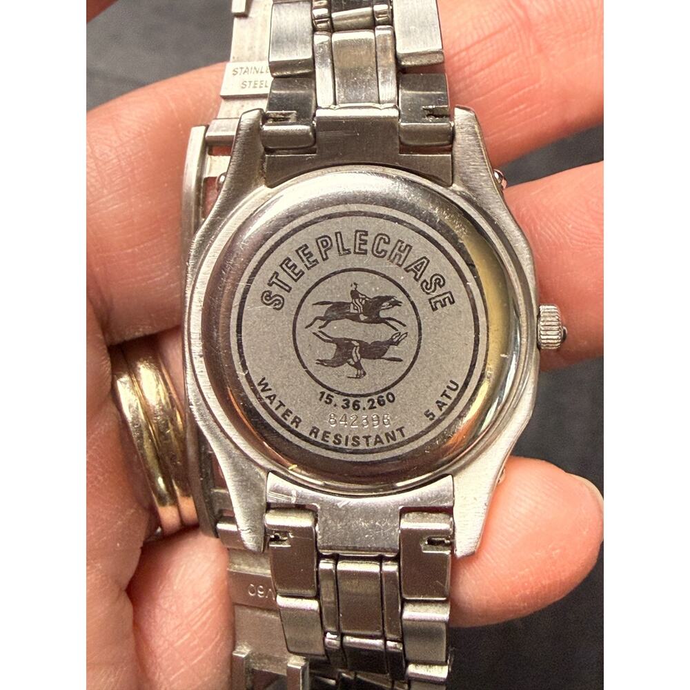 Vintage Concord Steeplechase 26mm 2Tone Face Gold & Steel Ladies Watch 15.36.260 - Picture 3 of 13